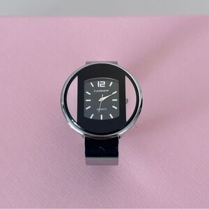 Cansnow Black Bangle Watch